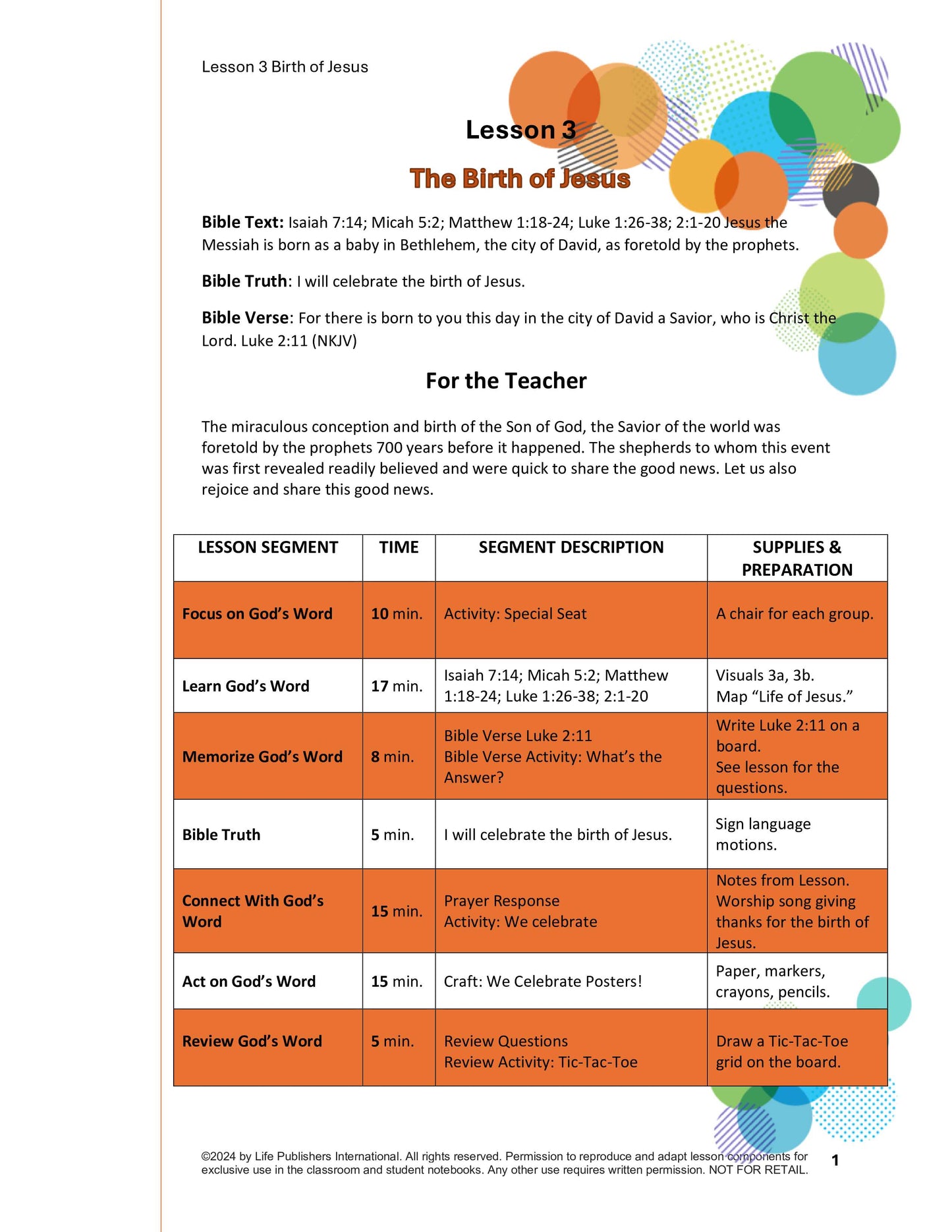 Life's Kids Lessons - Jesus is the Son of God