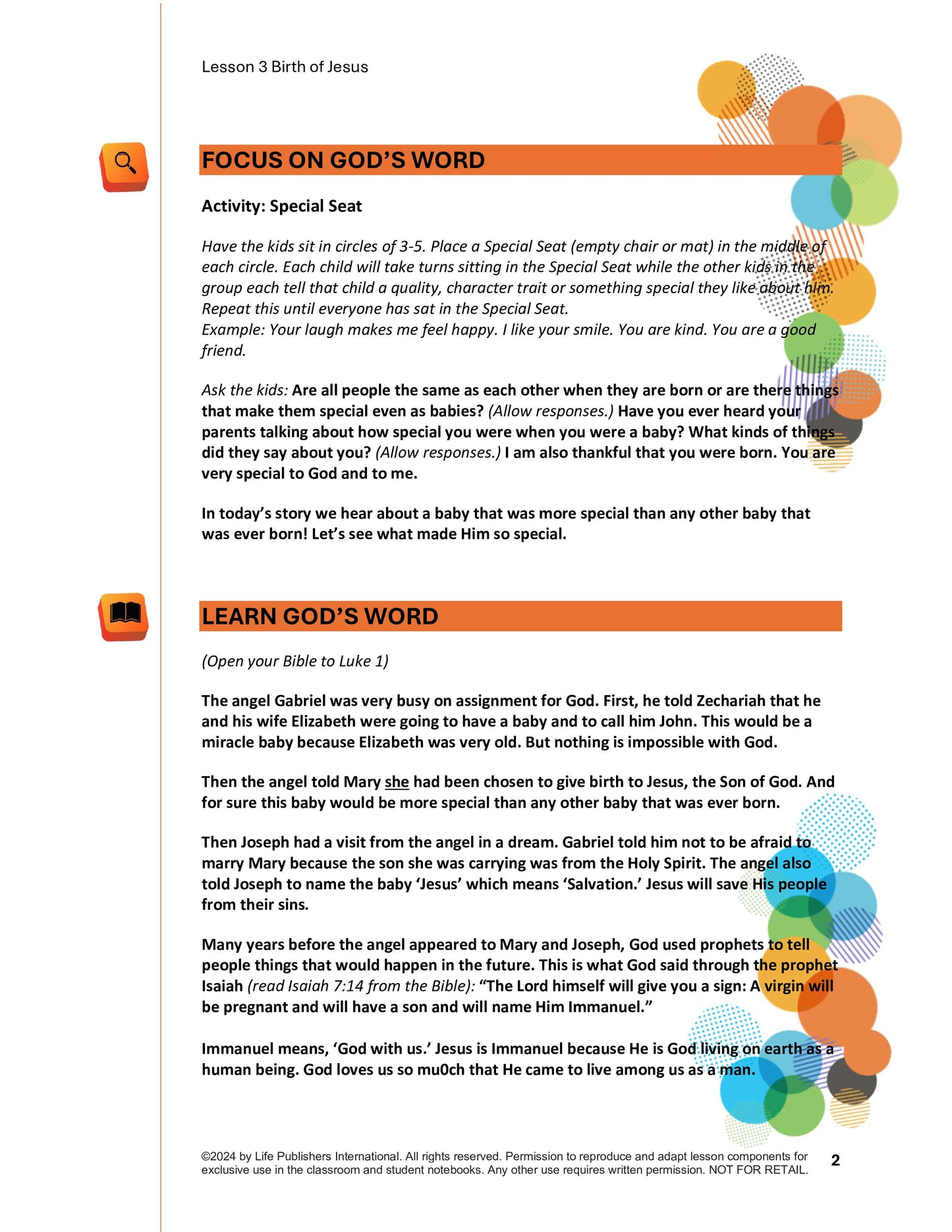 Life's Kids Lessons - Jesus is the Son of God