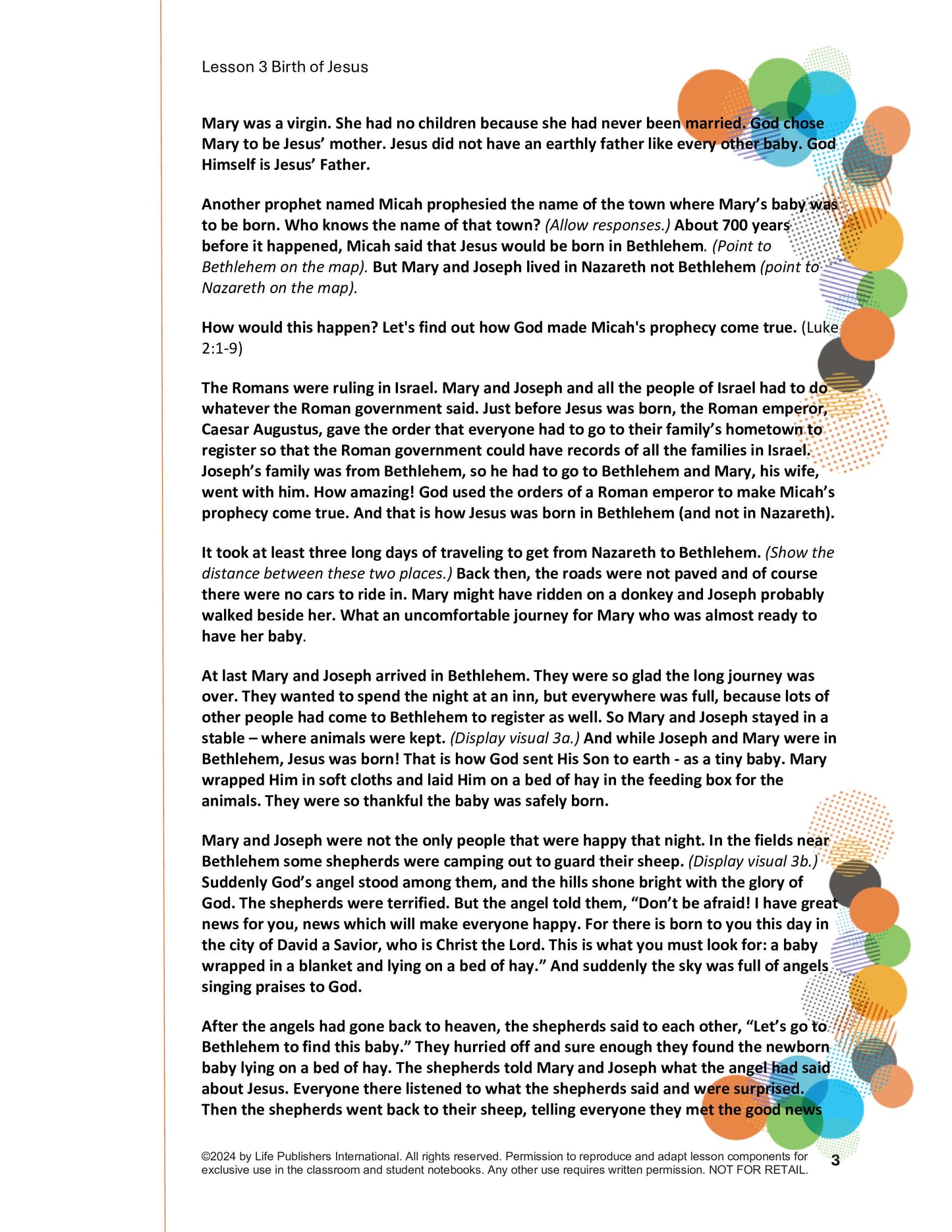 Life's Kids Lessons - Jesus is the Son of God