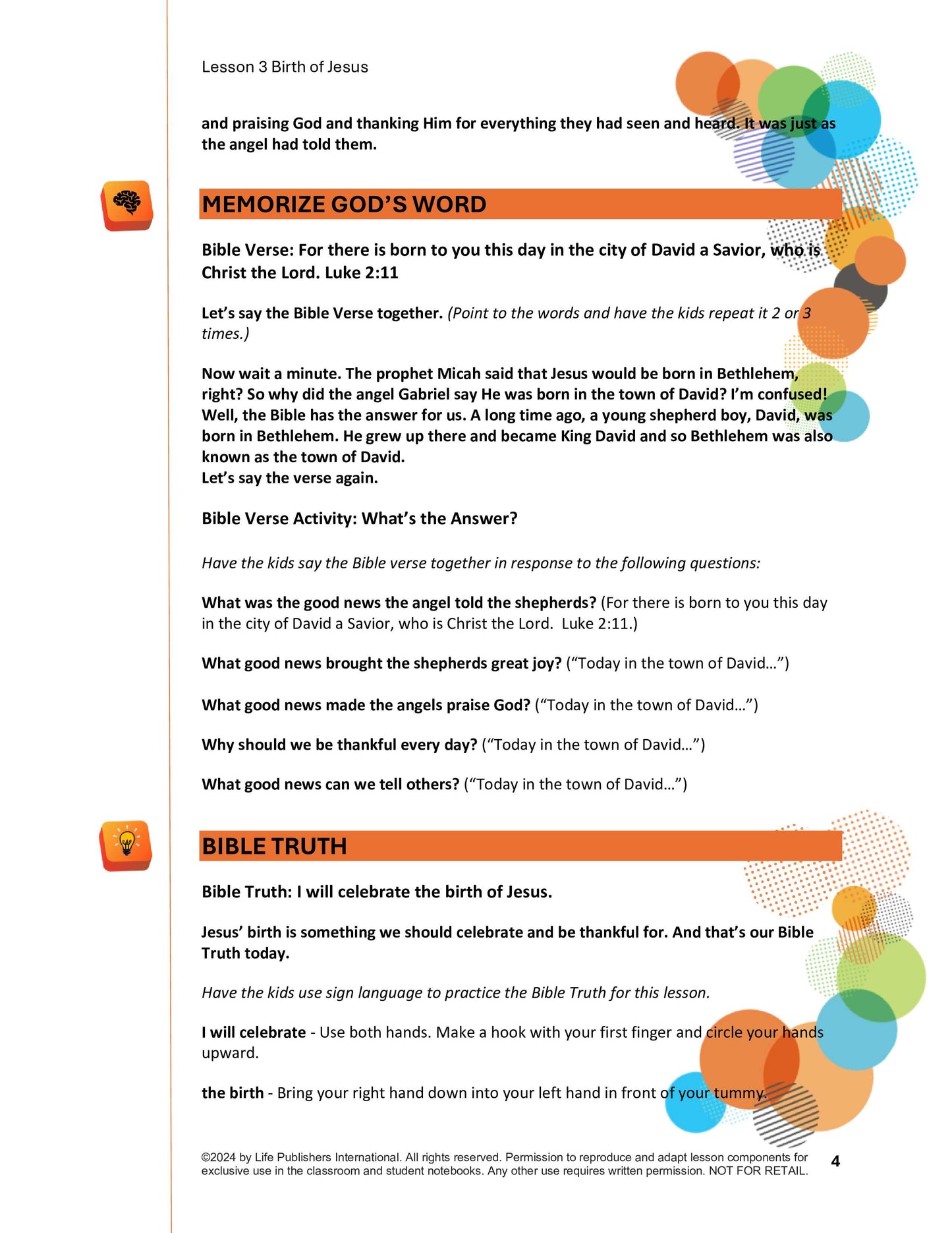 Life's Kids Lessons - Jesus is the Son of God