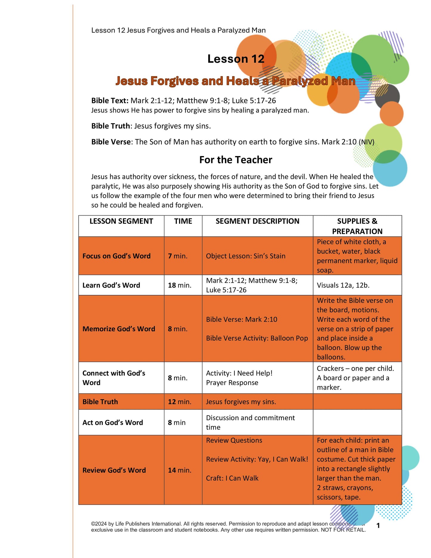 Life's Kids Lessons - Jesus is the Son of God