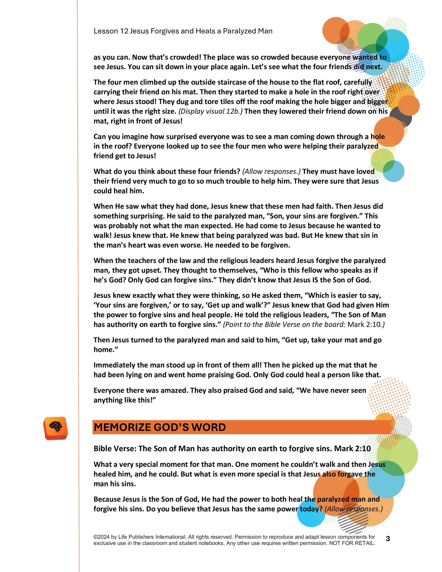 Life's Kids Lessons - Jesus is the Son of God