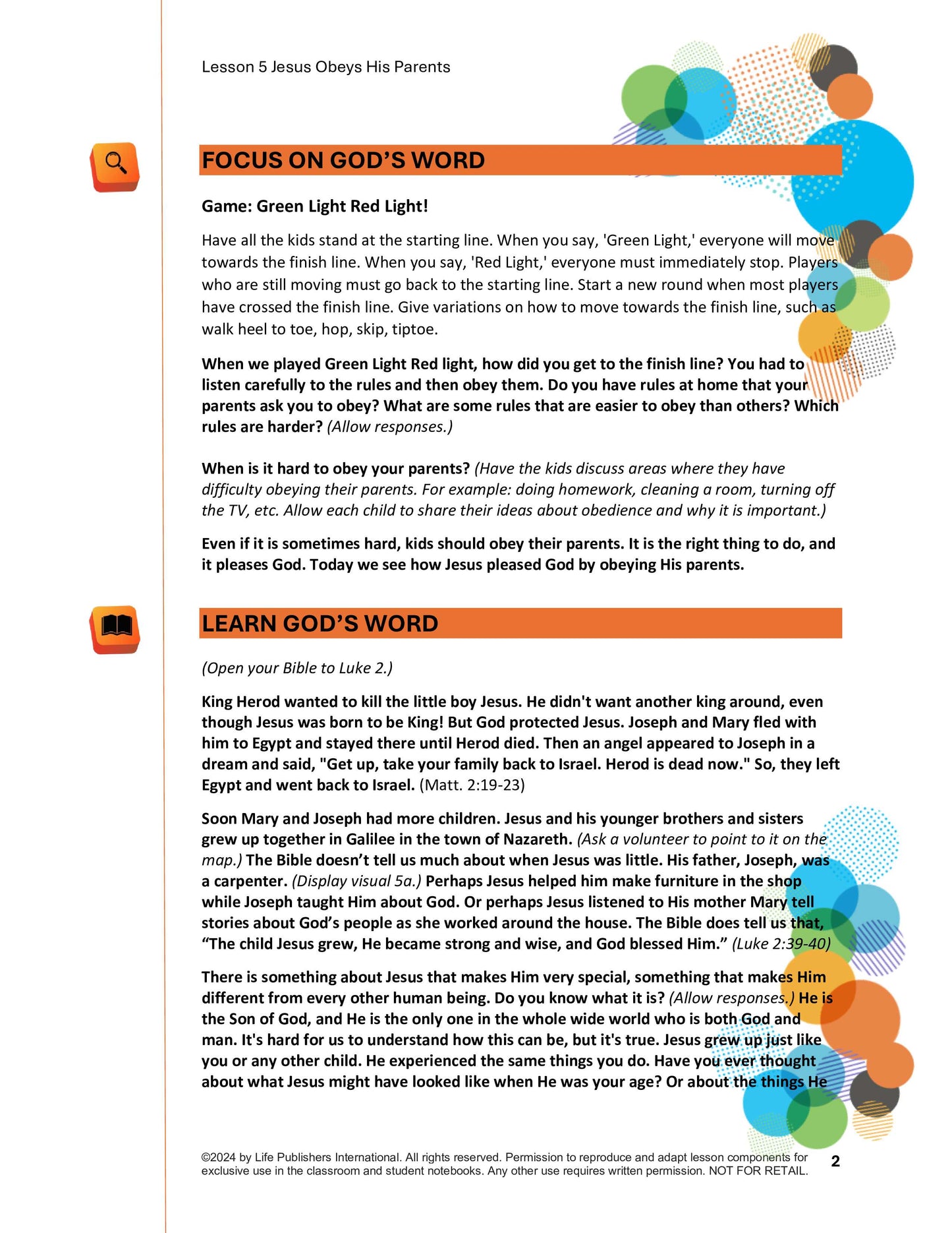 Life's Kids Lessons - Jesus is the Son of God