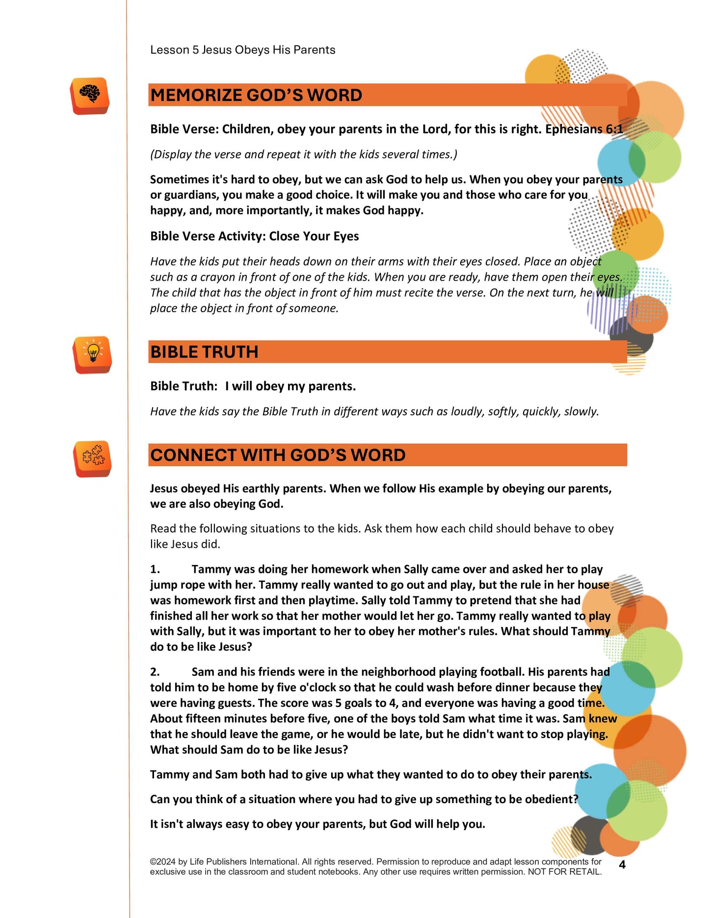 Life's Kids Lessons - Jesus is the Son of God