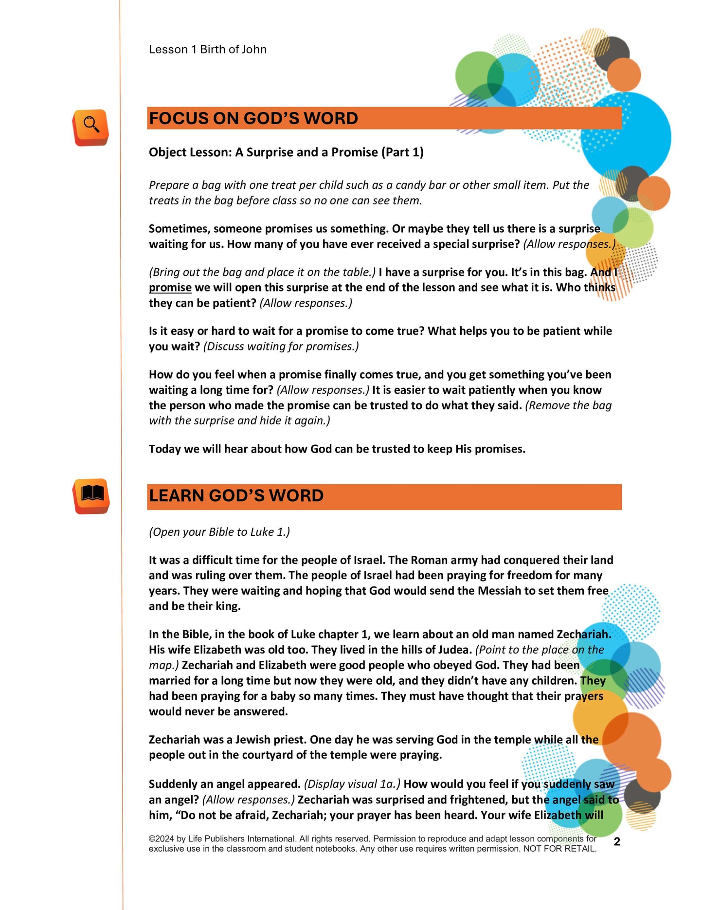 Life's Kids Lessons - Jesus is the Son of God