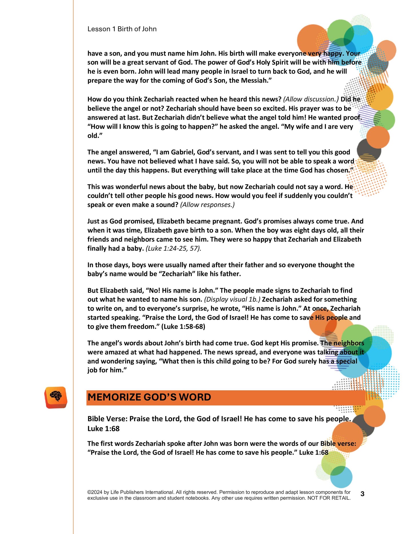 Life's Kids Lessons - Jesus is the Son of God