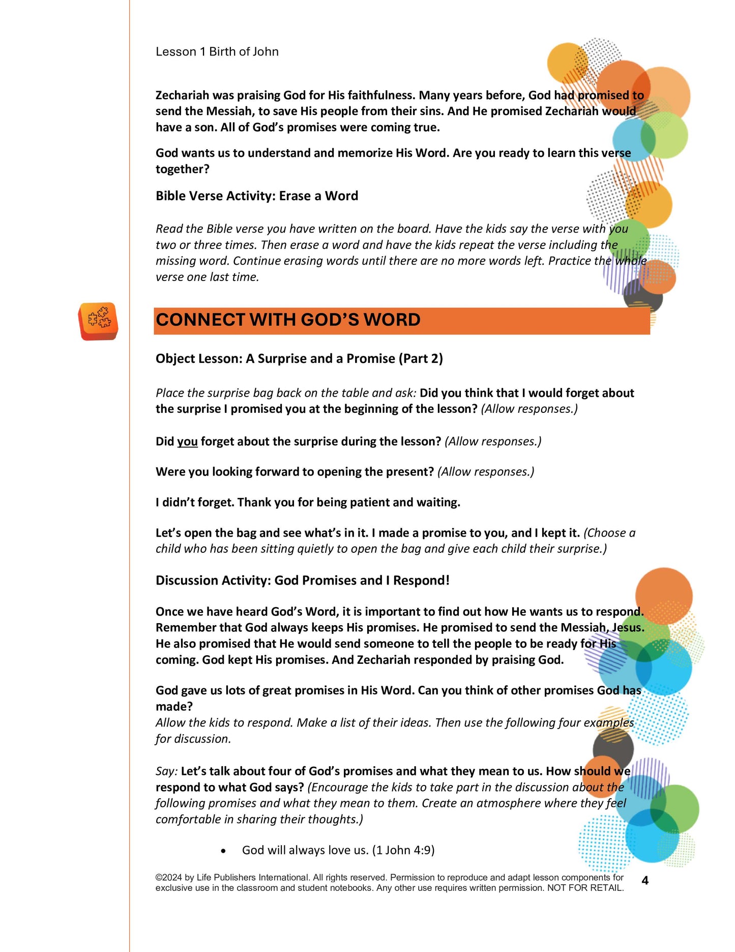 Life's Kids Lessons - Jesus is the Son of God