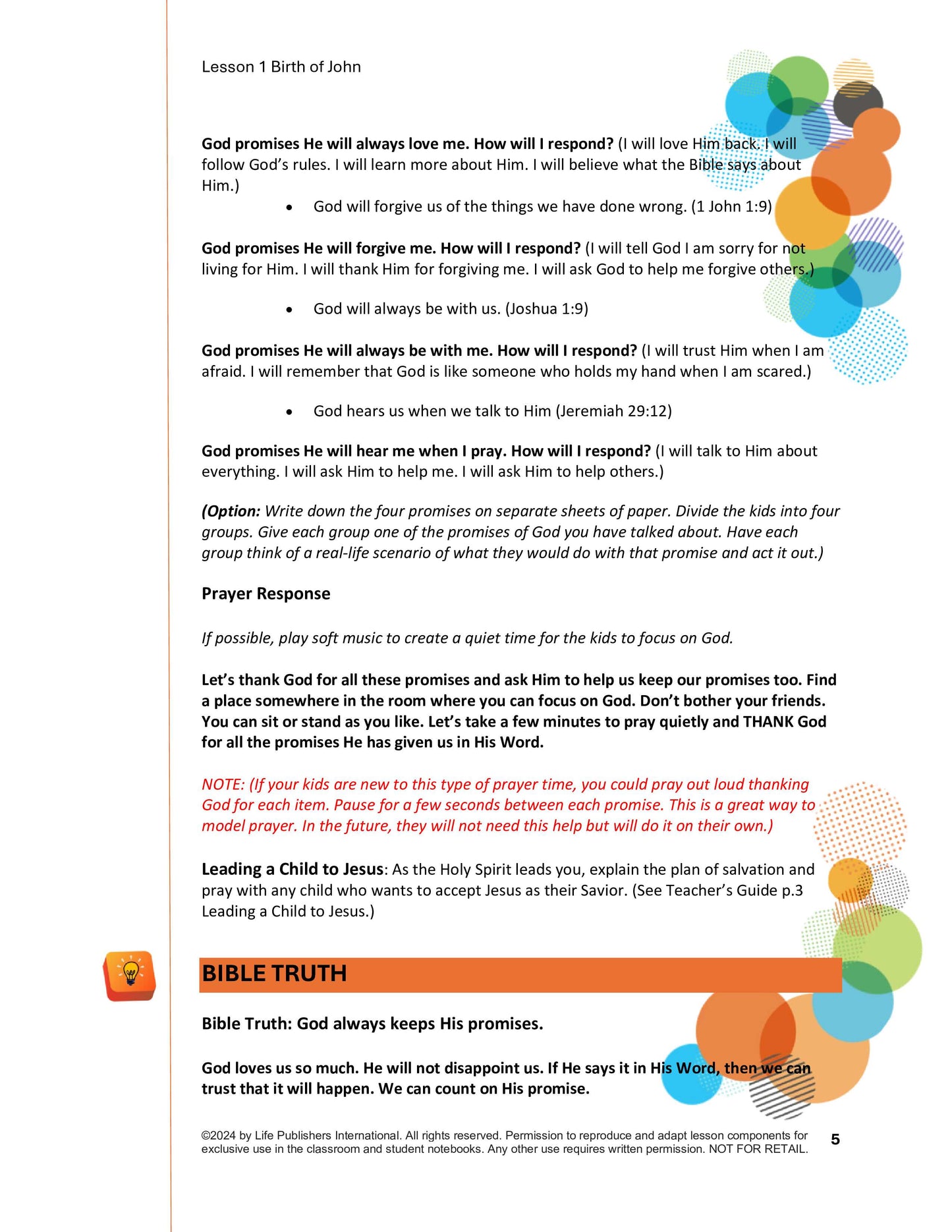 Life's Kids Lessons - Jesus is the Son of God