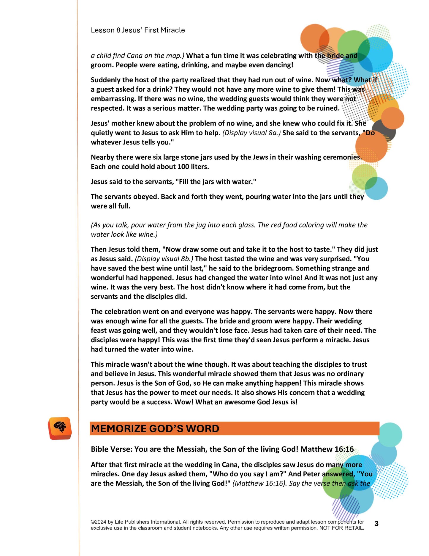 Life's Kids Lessons - Jesus is the Son of God