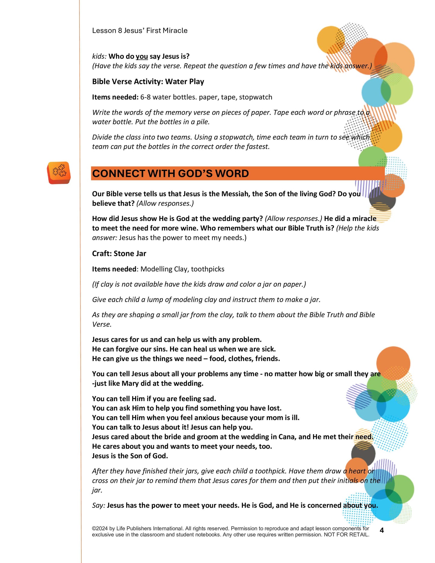 Life's Kids Lessons - Jesus is the Son of God