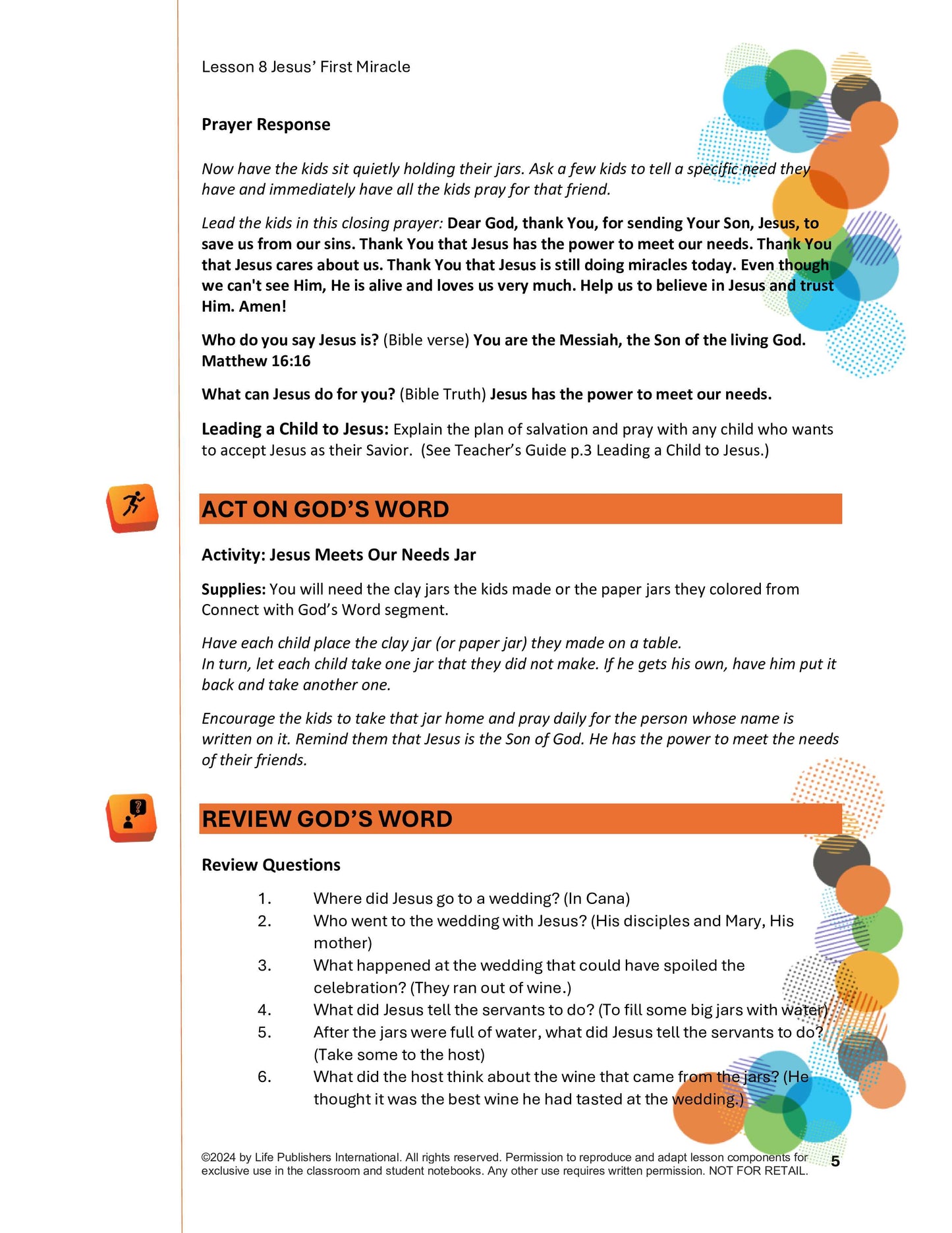 Life's Kids Lessons - Jesus is the Son of God