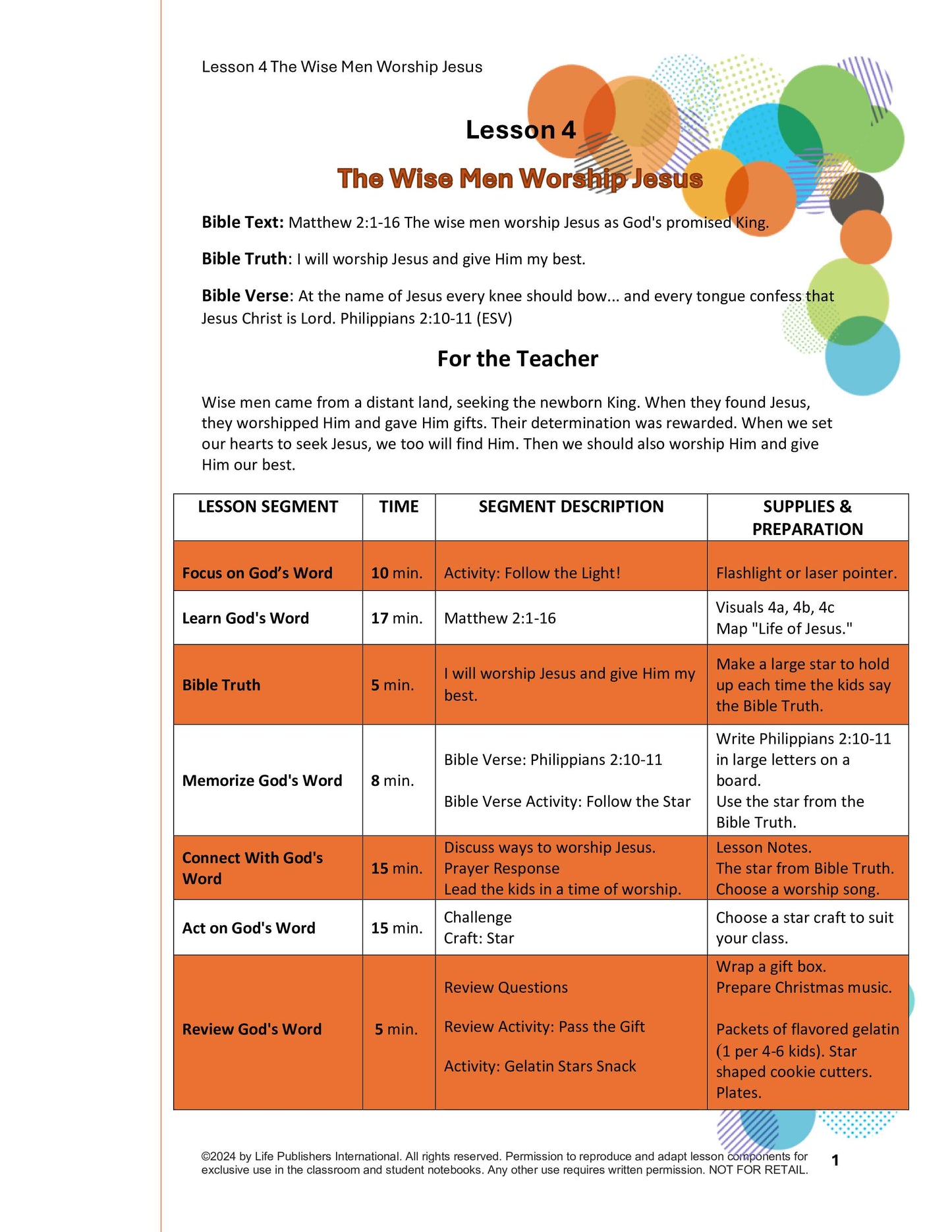 Life's Kids Lessons - Jesus is the Son of God