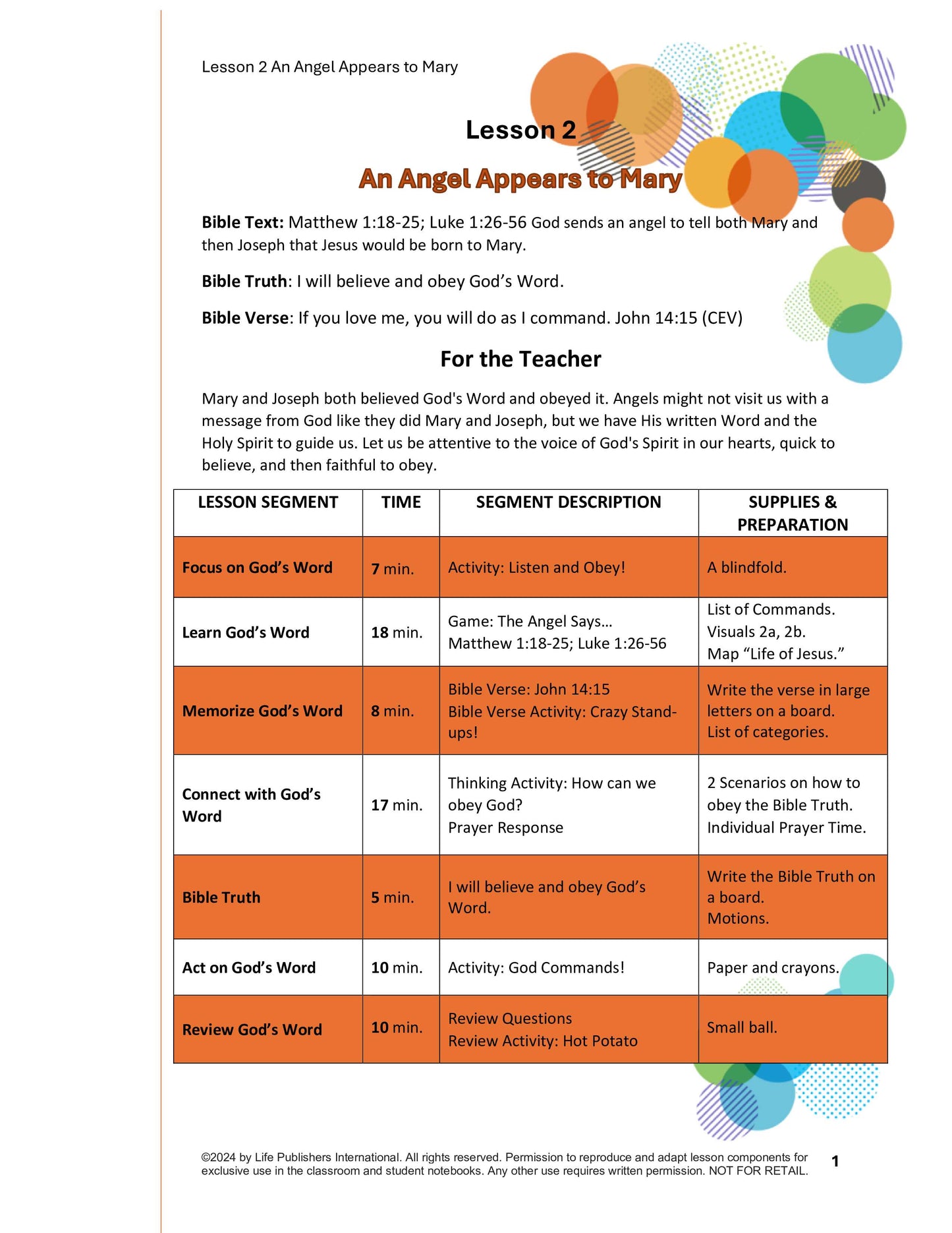 Life's Kids Lessons - Jesus is the Son of God