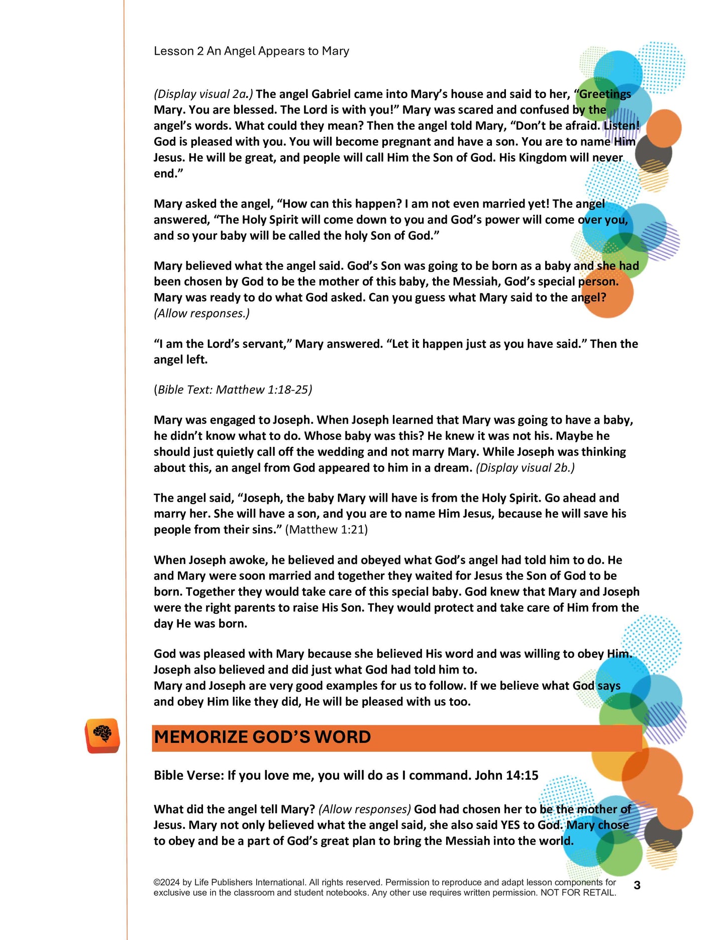 Life's Kids Lessons - Jesus is the Son of God