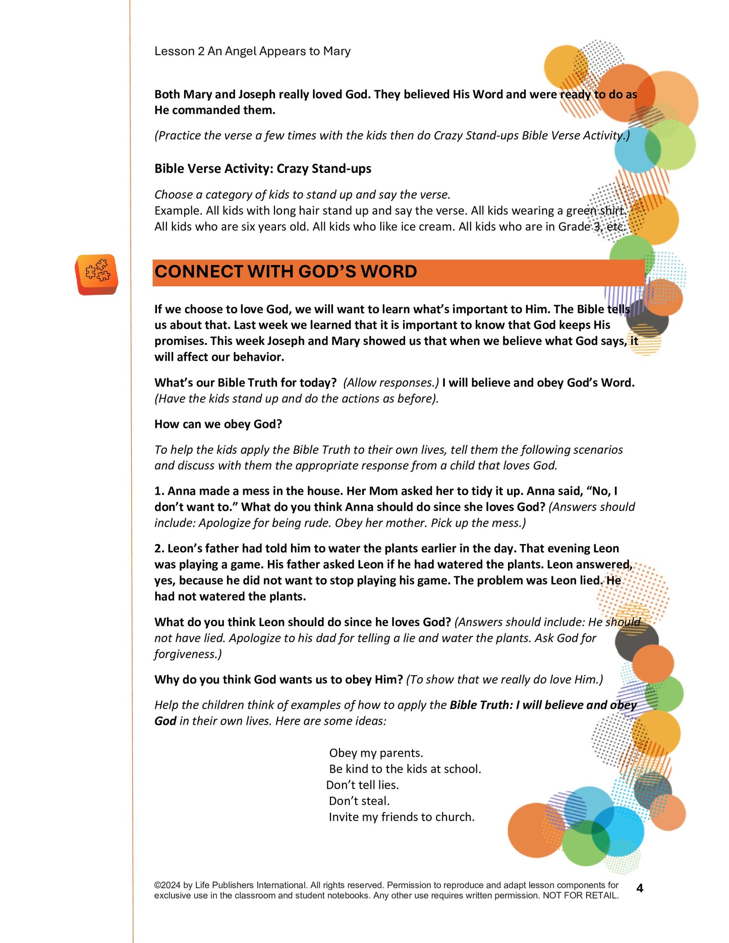 Life's Kids Lessons - Jesus is the Son of God