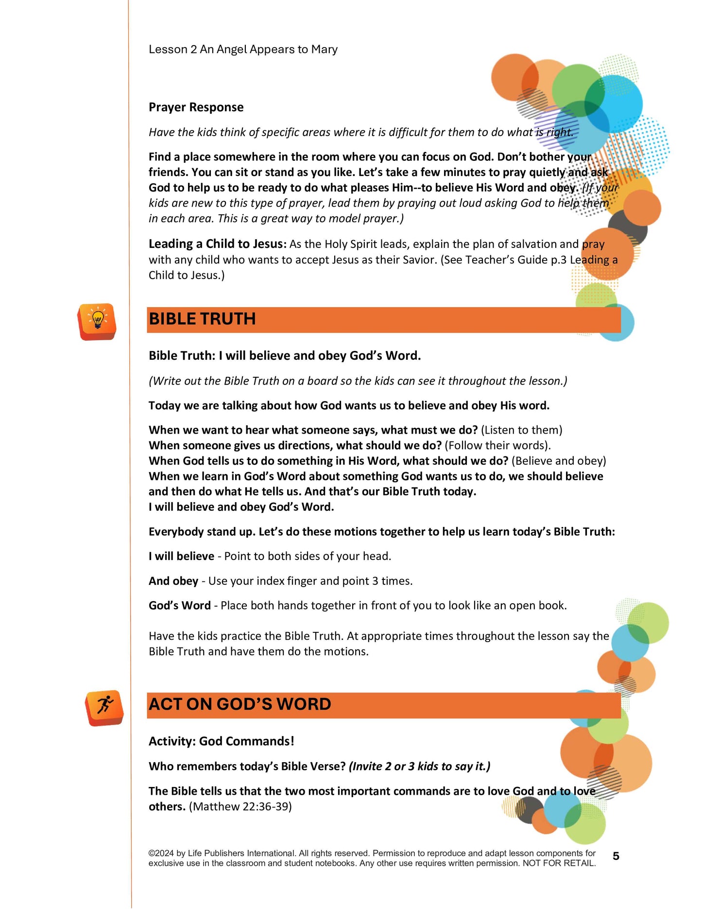 Life's Kids Lessons - Jesus is the Son of God