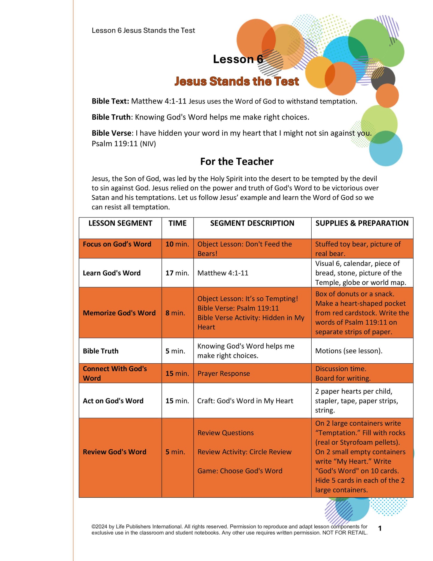 Life's Kids Lessons - Jesus is the Son of God