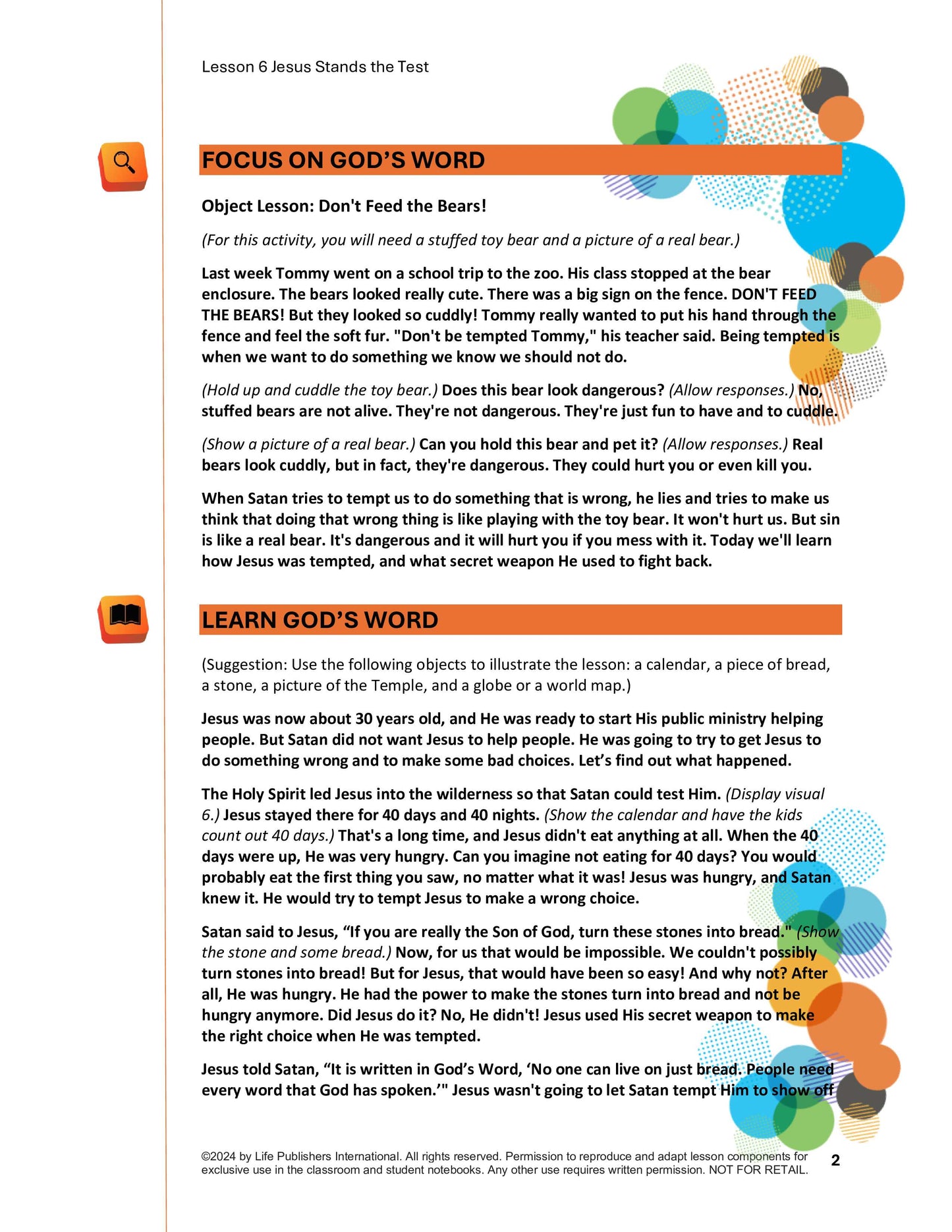 Life's Kids Lessons - Jesus is the Son of God