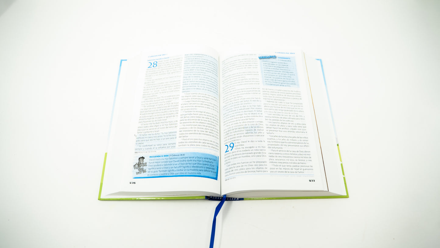 Spanish RVC FireBible for Kids (Biblia de poder para niños) - Blue