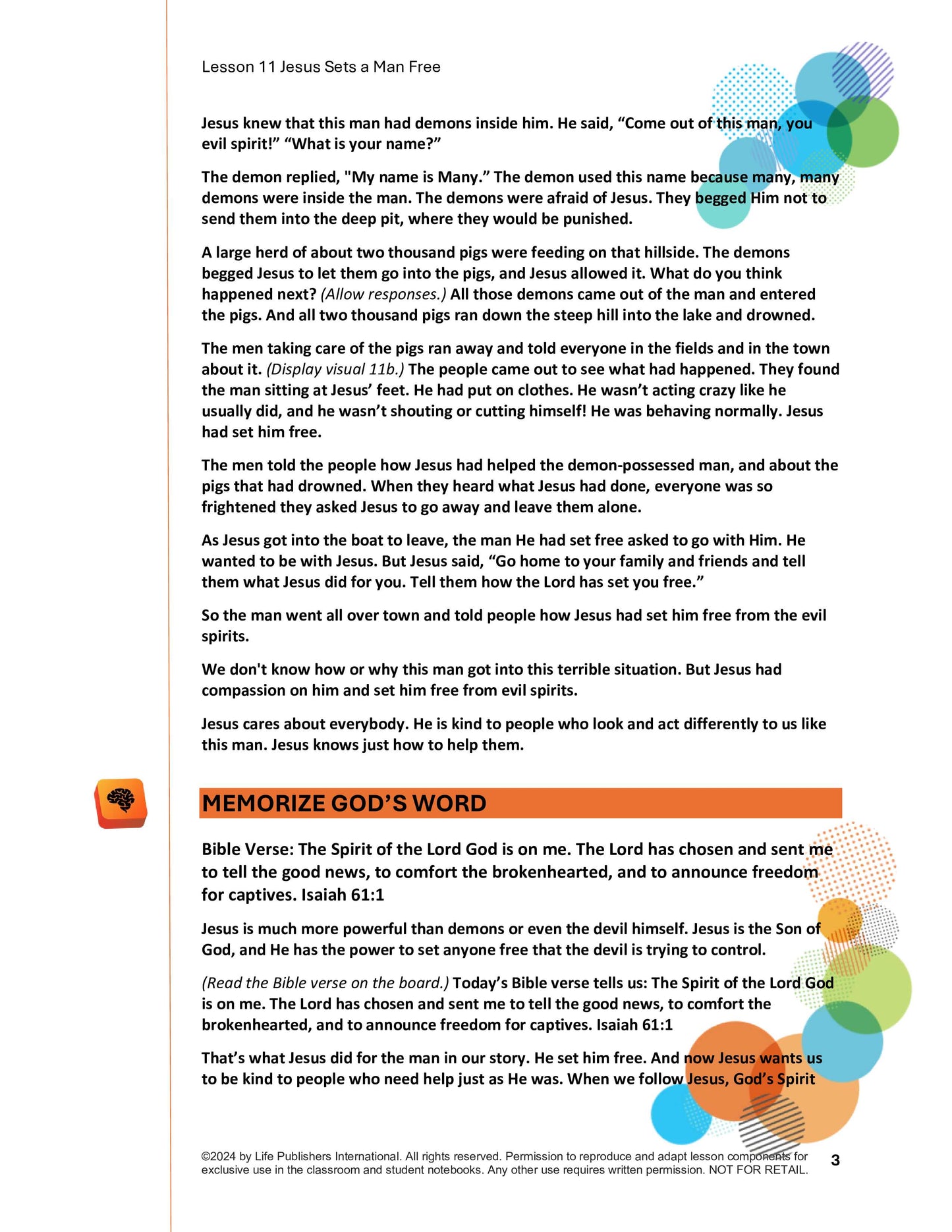 Life's Kids Lessons - Jesus is the Son of God