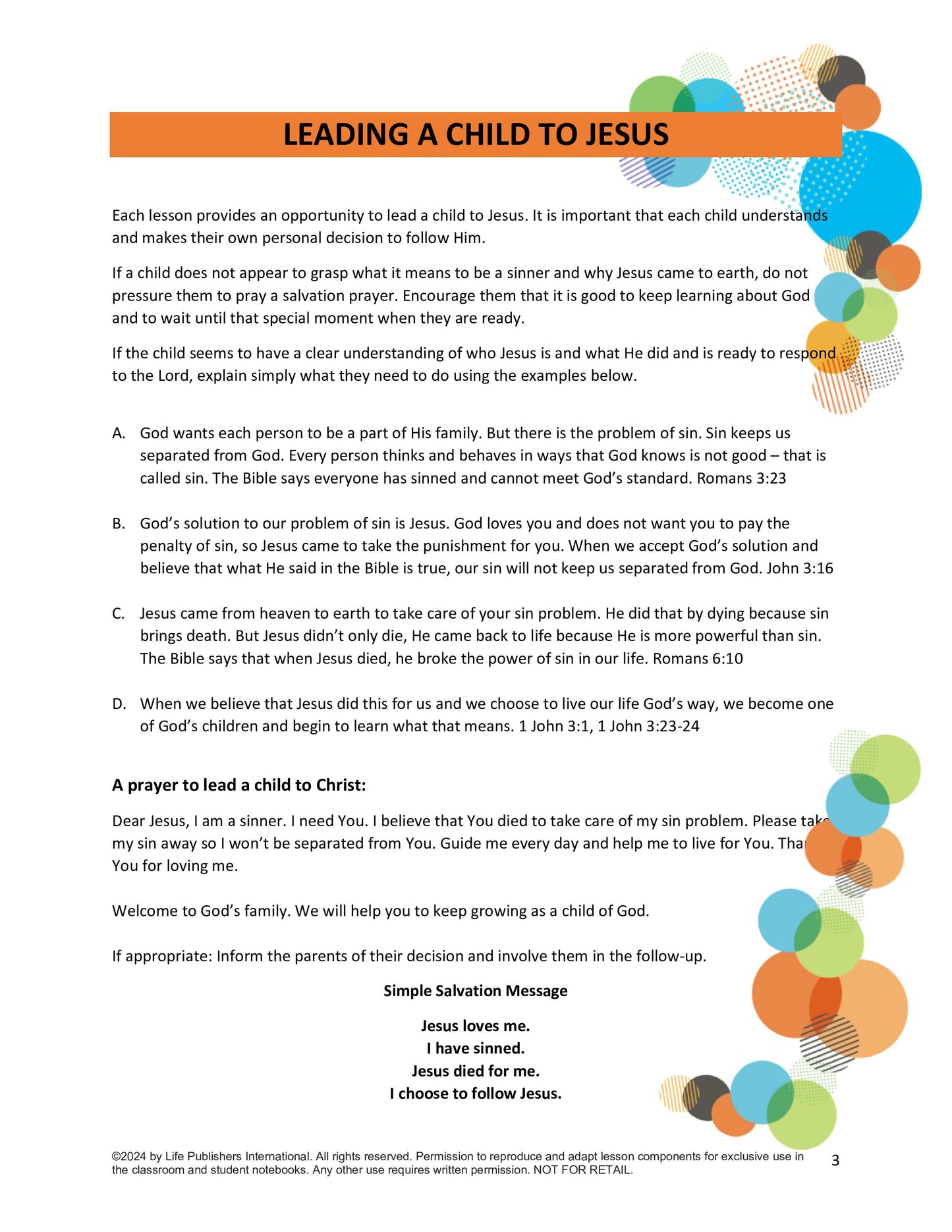 Life's Kids Lessons - Jesus is the Son of God