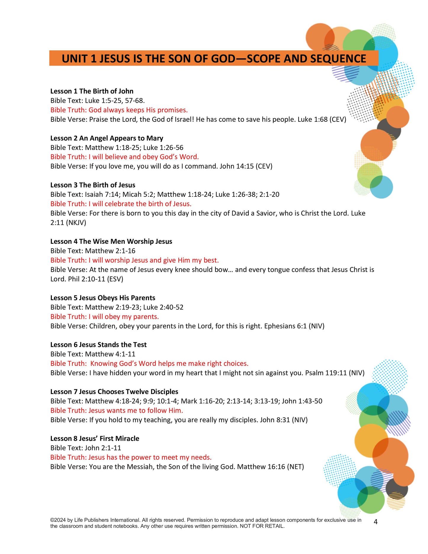 Life's Kids Lessons - Jesus is the Son of God