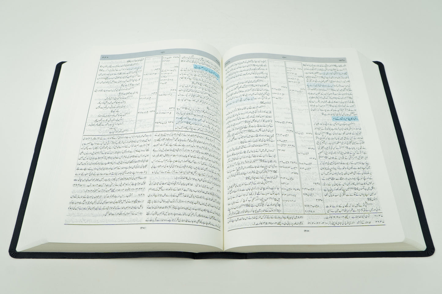 Urdu (اردو) Cuero regenerado azul oscuro