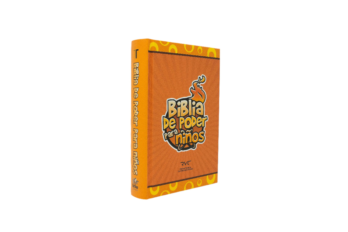 Spanish RVC FireBible for Kids (Biblia de poder para niños) - Orange Hardcover