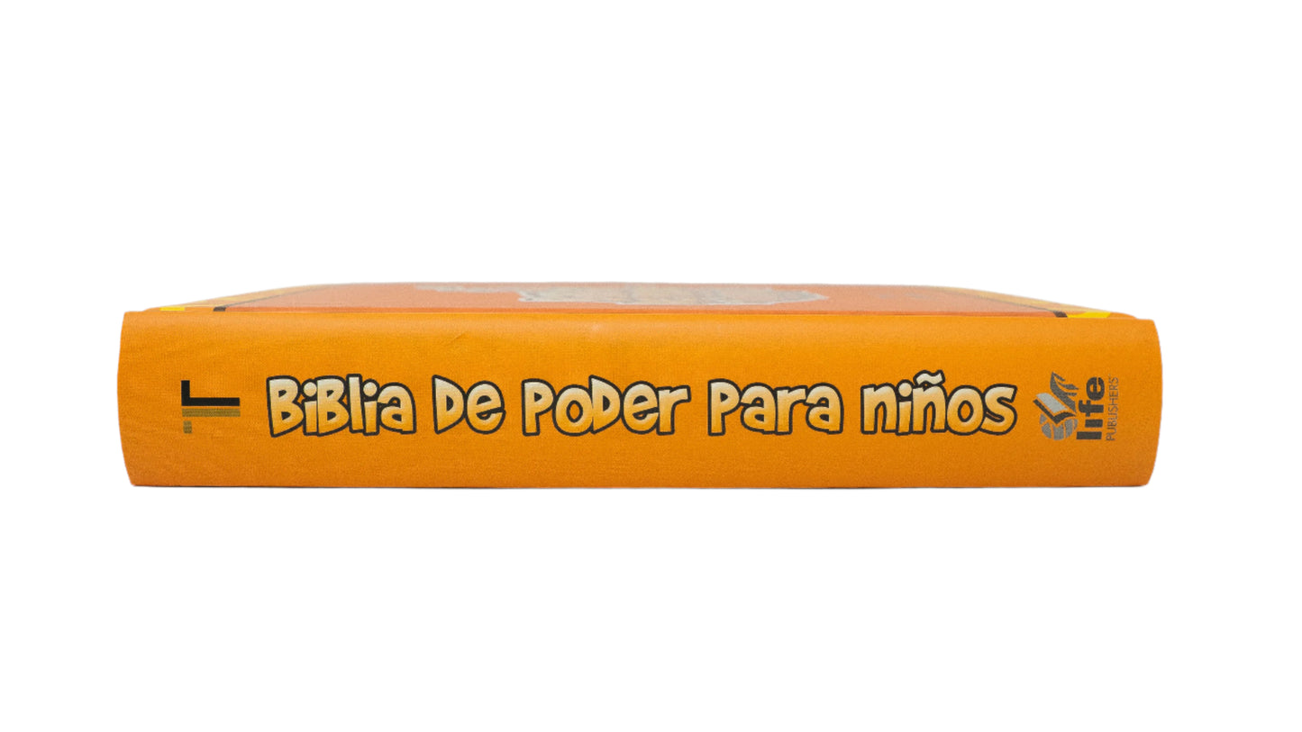 Spanish RVC FireBible for Kids (Biblia de poder para niños) - Orange Hardcover