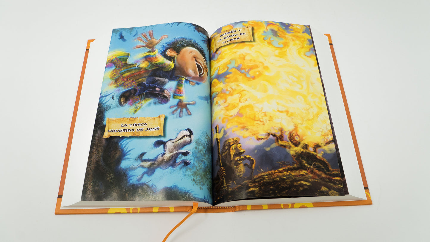 Spanish RVC FireBible for Kids (Biblia de poder para niños) - Orange Hardcover