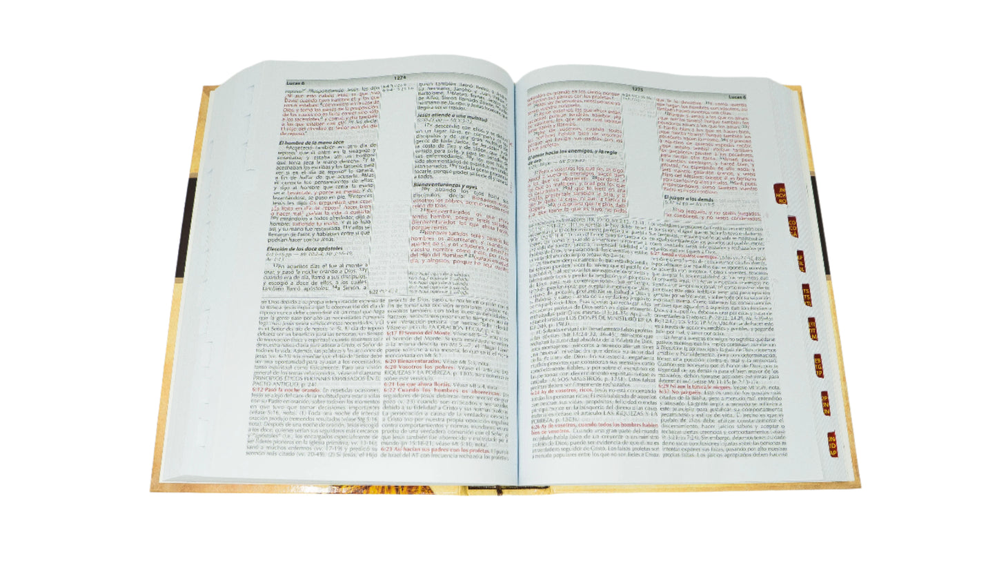 Spanish RVR 1960 (Biblia de estudio de la vida plena) - Hardcover w/Thumb Index